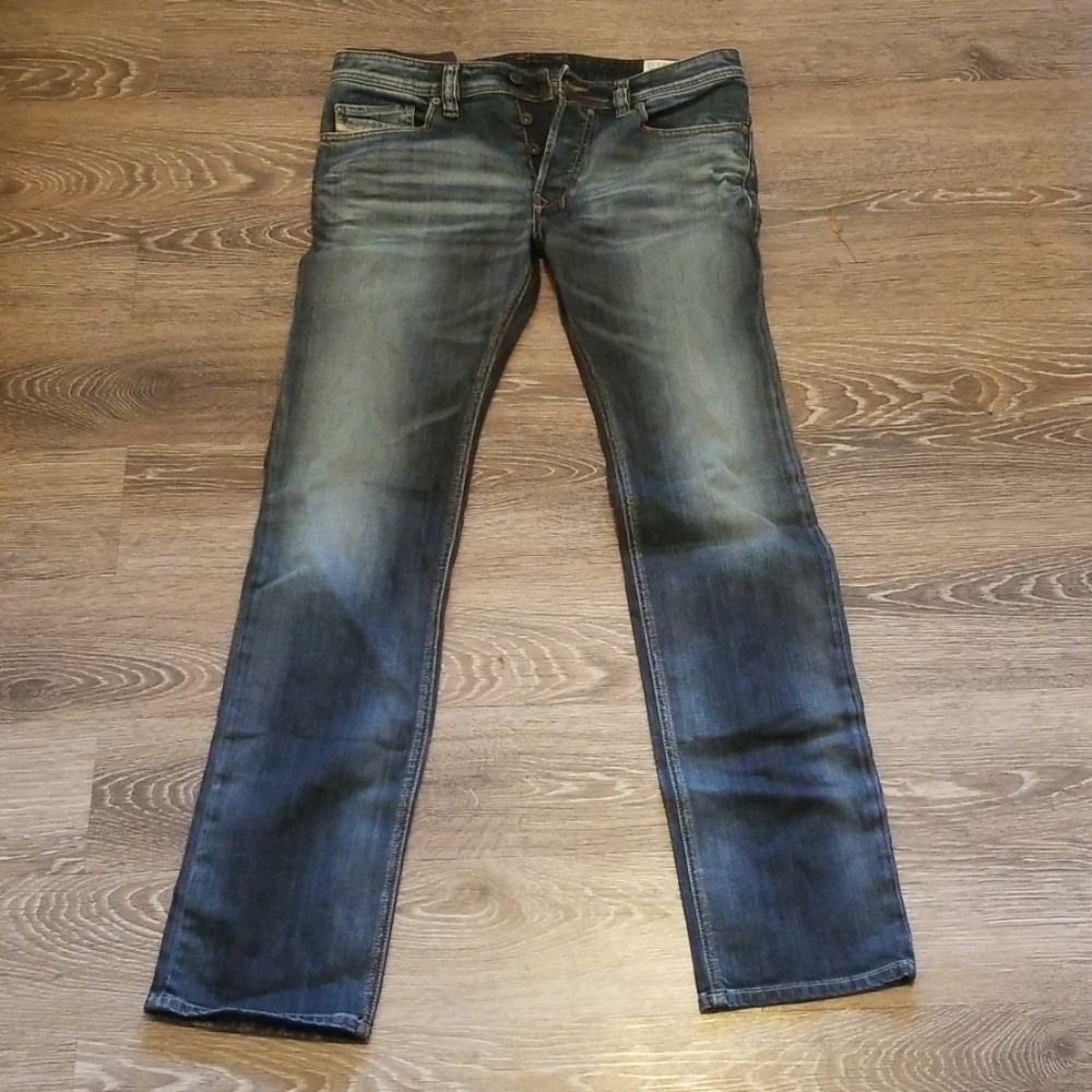 Diesel distressed jeans, regular slim-straight